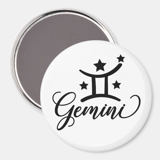 Zodiac Sign Gemini Magnet (Front/Back)