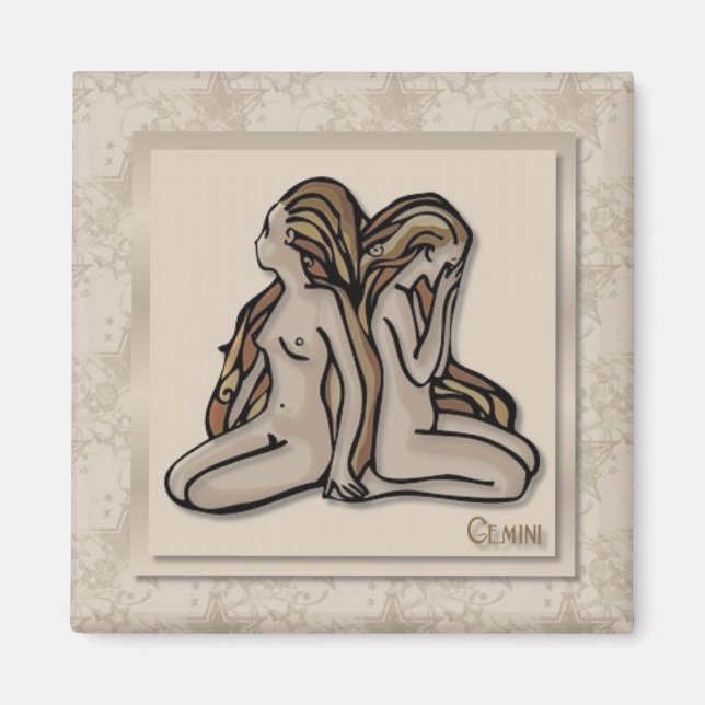 Zodiac Sign Gemini Magnet (Front)