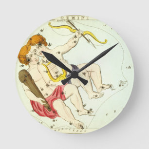 Zodiac Sign: Gemini Round Clock