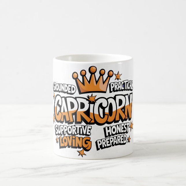 Zodiac Sign Graffiti/Capricorn Coffee Mug (Center)