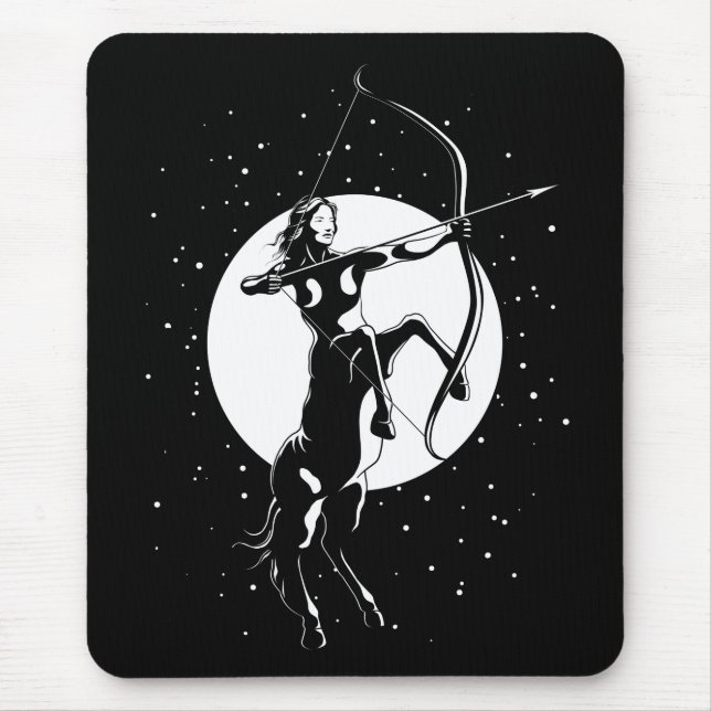 Zodiac Sign Illustration - Sagittarius Mouse Mat (Front)