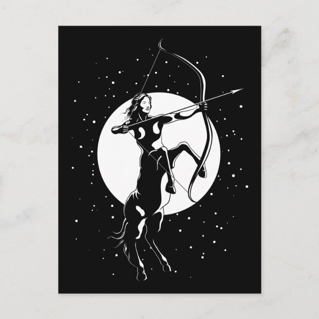 Zodiac Sign Illustration - Sagittarius Postcard (Front)