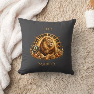Zodiac Sign Leo Personalised Cushion