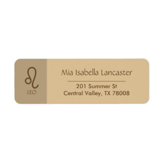 Zodiac - Sign Leo Return Address Labels