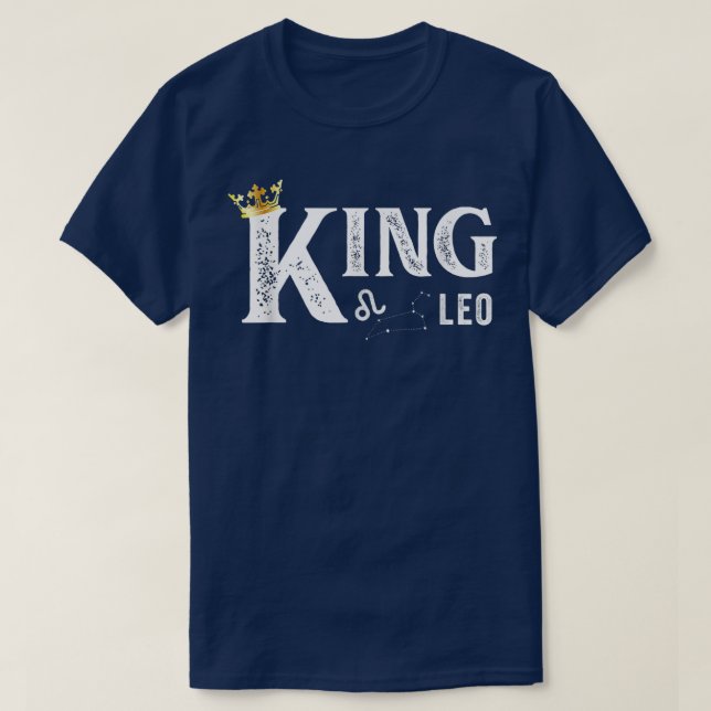 Zodiac Sign Leo Team Normal King Leo Zodiac 2594  T-Shirt (Design Front)