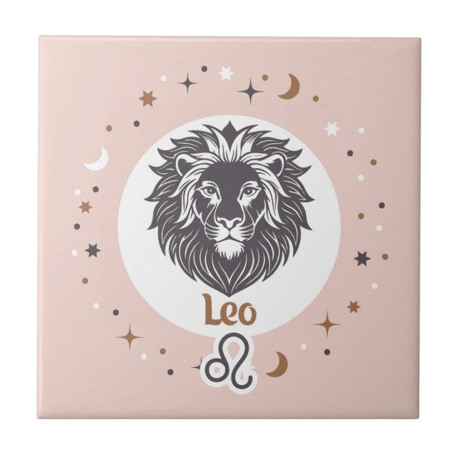 Zodiac Sign Leo Tile (Front)