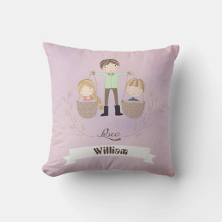 Zodiac Sign Libra  Boy Add A Name Throw Pillow