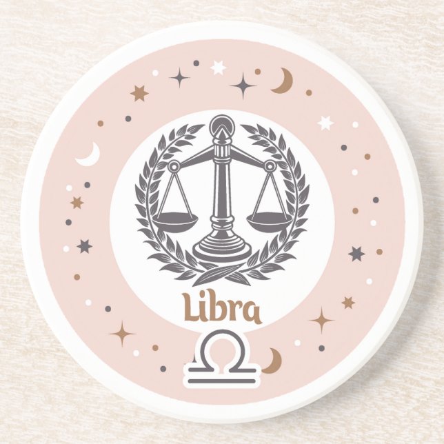 Zodiac Sign Libra Coaster (Front)