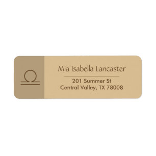Zodiac Sign Libra Modern Return Address Labels