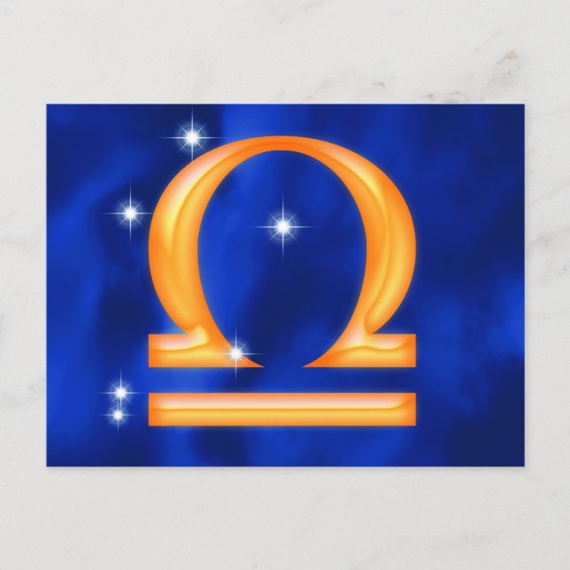 Zodiac sign Libra Postcard (Front)