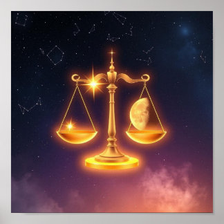 Zodiac Sign Libra Poster