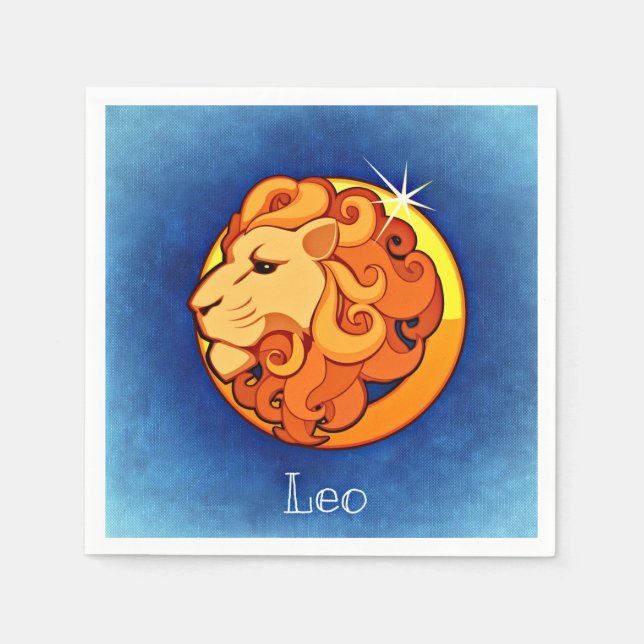 Zodiac_Sign_Lion Napkin (Front)