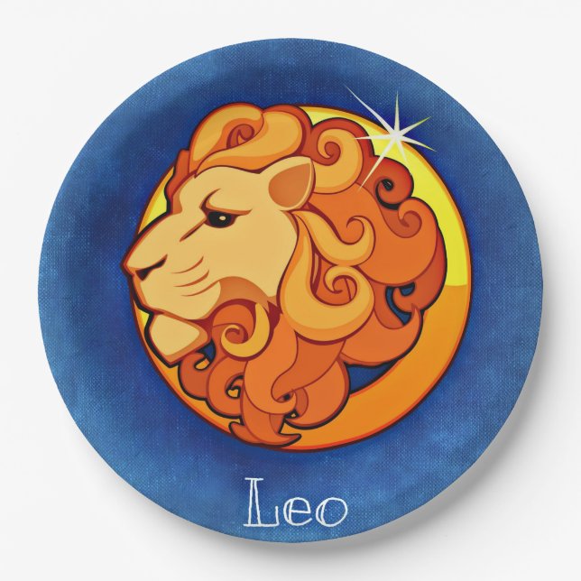 Zodiac_Sign_Lion Paper Plate (Front)