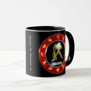 Zodiac Sign  Mug   Aquarius