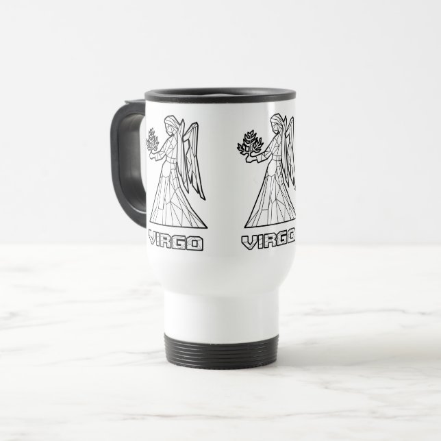Zodiac Sign Mug:Virgo Travel Mug (Front Left)