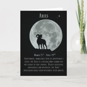 Zodiac Sign of Aries, The Ram Birthday Card