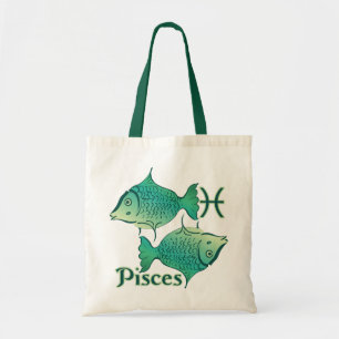 Zodiac Sign Pisces Symbol Tote Bag
