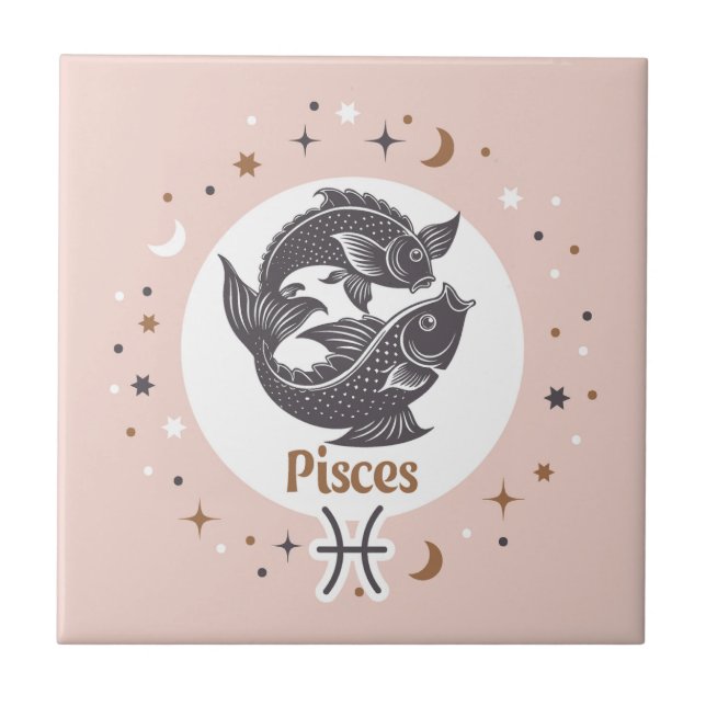 Zodiac Sign Pisces Tile (Front)