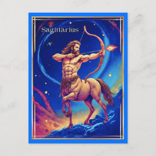 Zodiac Sign Sagittarius as the Celestial Archer Postcard