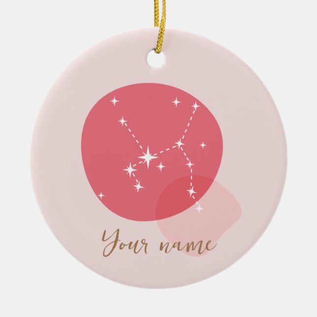 Zodiac Sign Sagittarius Ceramic Tree Decoration (Front)