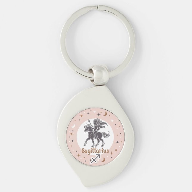 Zodiac Sign Sagittarius Key Ring (Front)