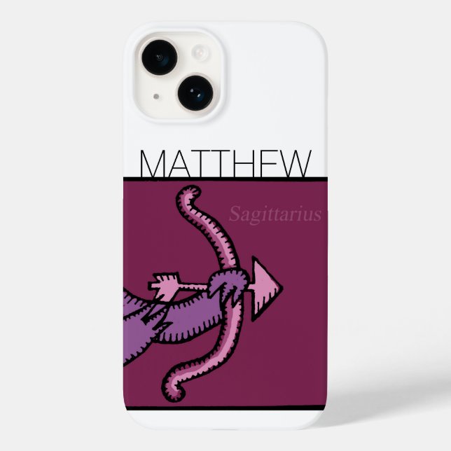 Zodiac Sign Sagittarius personalised Birthday iPC Case-Mate iPhone Case (Back)