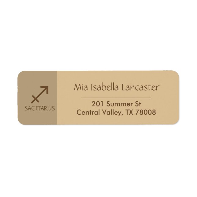 Zodiac - Sign Sagittarius Return Address Labels (Front)