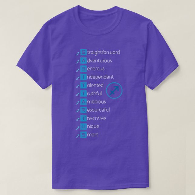 Zodiac Sign Sagittarius T-Shirt (Design Front)