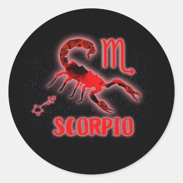 Zodiac sign Scorpio Classic Round Sticker (Front)