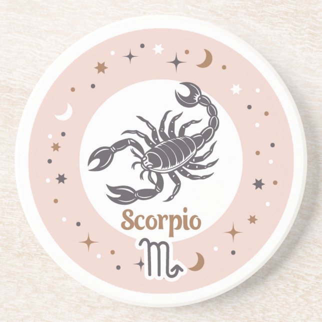 Zodiac Sign Scorpio Coaster (Front)
