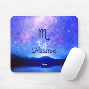 Zodiac Sign Scorpio Dreamy Star Sky Quote Mouse Mat