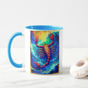 Zodiac Sign Scorpio Emerging from Deep Waters Mug