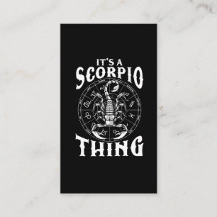 Zodiac Sign Scorpio Horoscope Birthday Animal Business Card