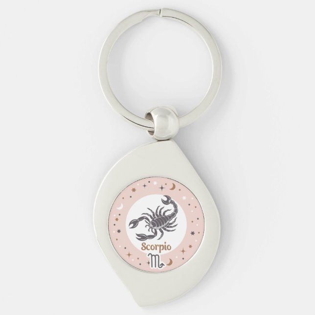 Zodiac Sign Scorpio Key Ring (Front)