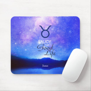 Zodiac Sign Taurus Dreamy Star Sky Quote Mouse Mat
