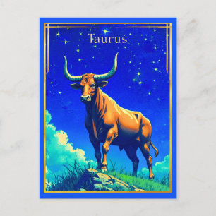 Zodiac Sign Taurus Rooted in Earth and Sky Postcard