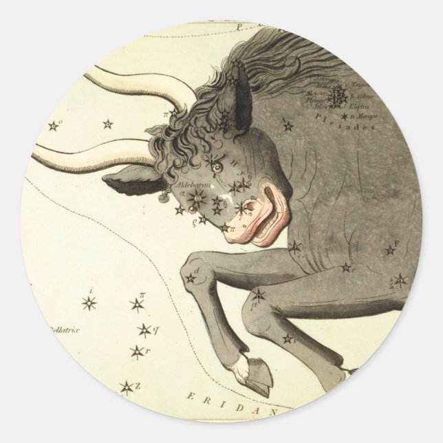 Zodiac Sign: Taurus stickers (Front)