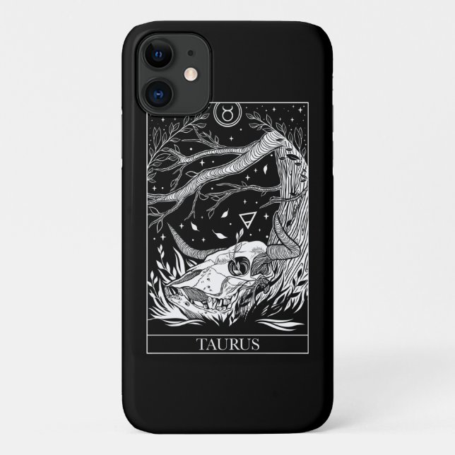 Zodiac sign Taurus Tarot card  Case-Mate iPhone Ca Case (Back)