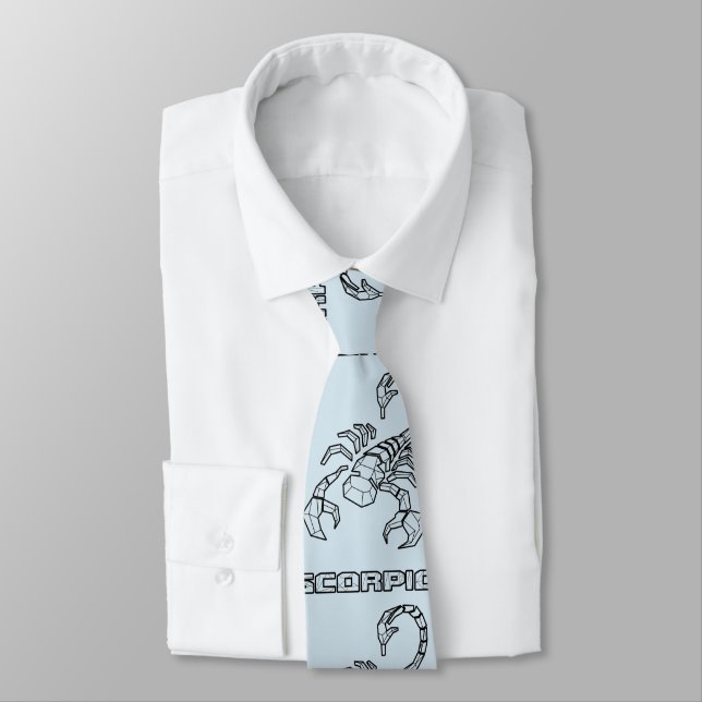 Zodiac Sign Tie: Scorpio(Transparent) Tie (Tied)