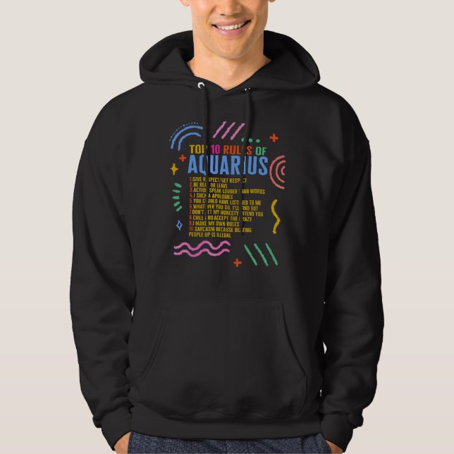 Zodiac Sign Top 10 Rules Of Aquarius Sunflower Ast (Front)