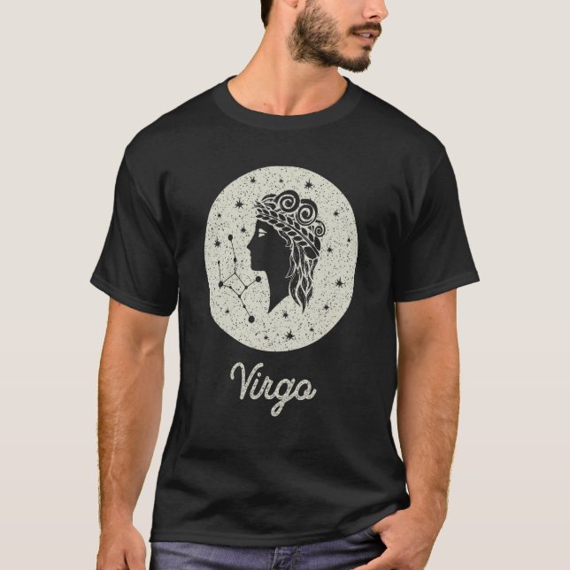 Zodiac Sign Virgo Birthday Graphic for Men and Wom T-Shirt (Front)