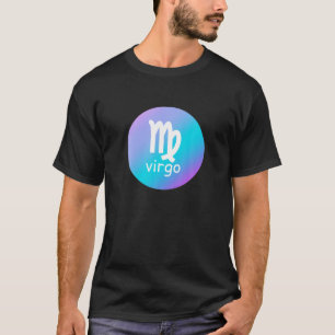 Zodiac Sign Virgo Blue Purple Birthday Astrology S T-Shirt