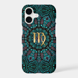 Zodiac Sign Virgo Green Mandala