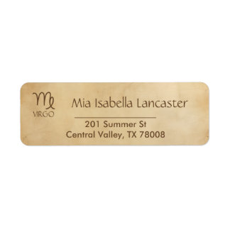 Zodiac Sign Virgo Return Address Labels