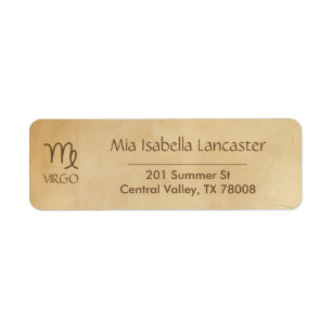Zodiac Sign Virgo - Return Address Labels