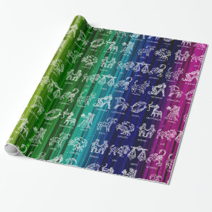 Zodiac Sign Wrapping Paper(Rainbow) Paper
