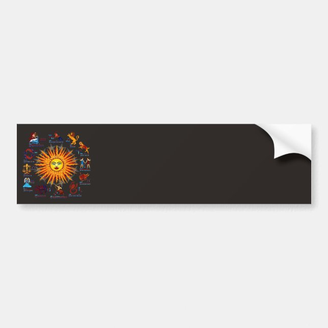 Zodiac-Signs-All-V-1 Bumper Sticker (Front)