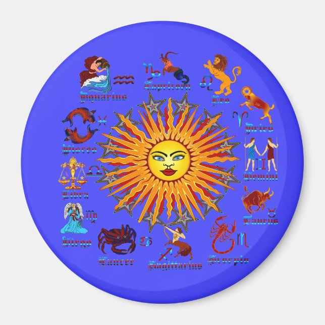 Zodiac-Signs-All-V-1 Magnet (Front)