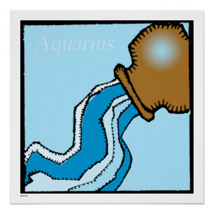 Zodiac Signs Aquarius Birthday Perfect Poster 20