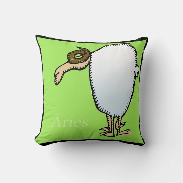 Zodiac Signs Aries Birthday Pillow (Front)